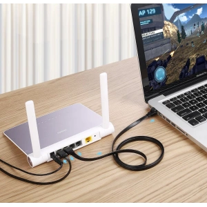 Kup Płaski kabel sieciowy UGREEN Ethernet RJ45 Cat.7 STP LAN 10Gbps 3m czarny - UGR1749 - {ean13} - Sklep Home Screen