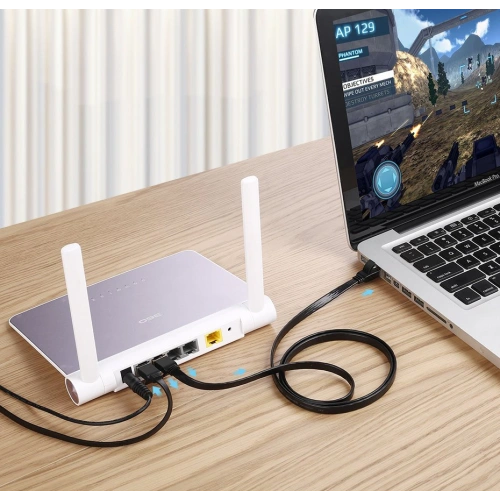 Kup UGREEN plat Ethernet RJ45 Cat.7 STP LAN 10Gbps cablu de rețea 3m negru - UGR1749 - {ean13} - Sklep Home Screen