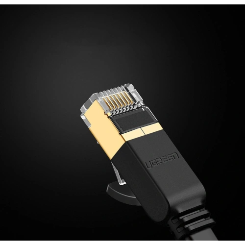 Kup UGREEN plat Ethernet RJ45 Cat.7 STP LAN 10Gbps cablu de rețea 3m negru - UGR1749 - {ean13} - Sklep Home Screen