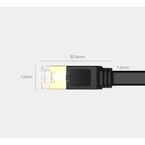 Kup UGREEN plat Ethernet RJ45 Cat.7 STP LAN 10Gbps cablu de rețea 3m negru - UGR1749 - {ean13} - Sklep Home Screen