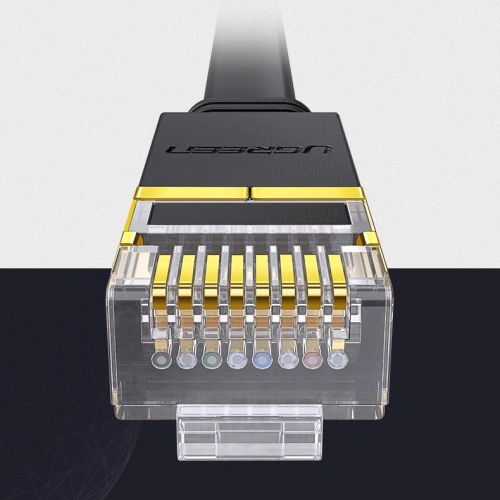 Kup UGREEN plat Ethernet RJ45 Cat.7 STP LAN 10Gbps cablu de rețea 3m negru - UGR1749 - {ean13} - Sklep Home Screen