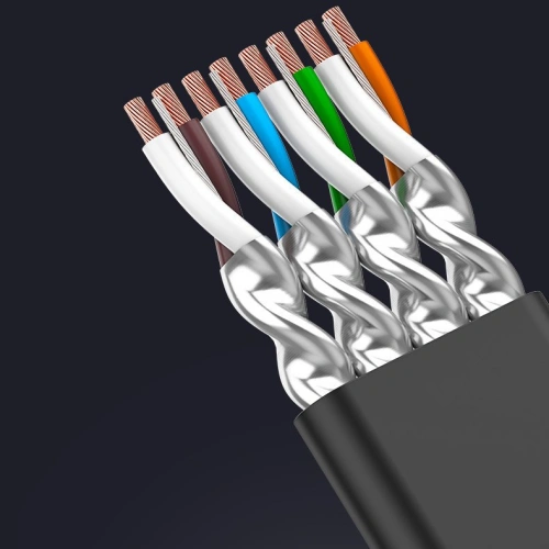 Kup UGREEN plat Ethernet RJ45 Cat.7 STP LAN 10Gbps cablu de rețea 3m negru - UGR1749 - {ean13} - Sklep Home Screen