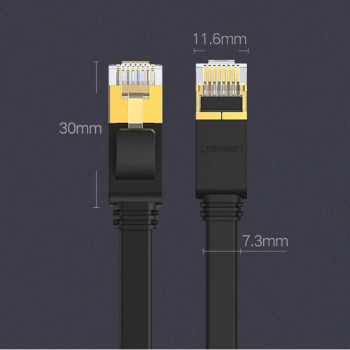 Kup Flaches Netzwerkkabel UGREEN Ethernet RJ45 Cat.7 STP LAN 10Gbps 3m schwarz - UGR1749 - {ean13} - Sklep Home Screen