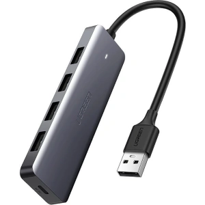 Kup UGREEN HUB USB-A Adapter / 4xUSB-A 3.2Gen1 mit zusätzlichem micro USB Stromanschluss grau - UGR1750 - {ean13} - Sklep Home Screen
