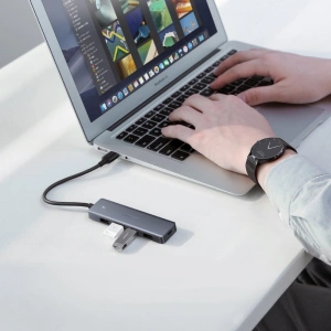 Kup UGREEN HUB USB-A Adapter / 4xUSB-A 3.2Gen1 mit zusätzlichem micro USB Stromanschluss grau - UGR1750 - {ean13} - Sklep Home Screen