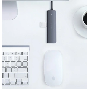 Kup UGREEN HUB USB-A Adapter / 4xUSB-A 3.2Gen1 mit zusätzlichem micro USB Stromanschluss grau - UGR1750 - {ean13} - Sklep Home Screen