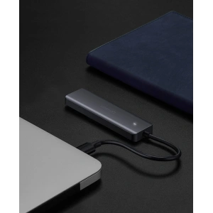 Kup UGREEN HUB USB-A Adapter / 4xUSB-A 3.2Gen1 mit zusätzlichem micro USB Stromanschluss grau - UGR1750 - {ean13} - Sklep Home Screen