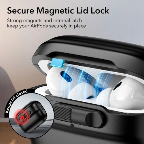 Kup Case ESR Pulse HaloLock MagSafe Apple Airpods Pro 1/2 Schwarz - ESR741 - {ean13} - Sklep Home Screen
