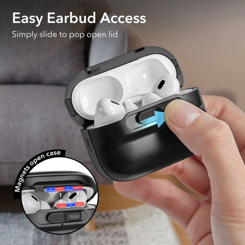 Kup Case ESR Pulse HaloLock MagSafe Apple Airpods Pro 1/2 Schwarz - ESR741 - {ean13} - Sklep Home Screen