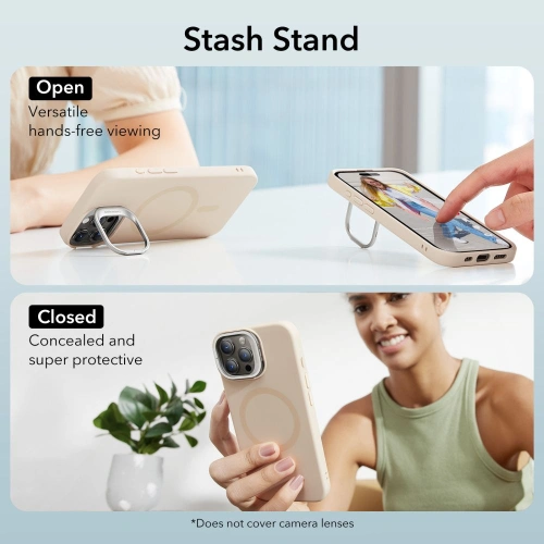 Kup Case ESR Cloud Kickstand HaloLock MagSafe Apple iPhone 15 Pro Max Beige - ESR744 - {ean13} - Sklep Home Screen