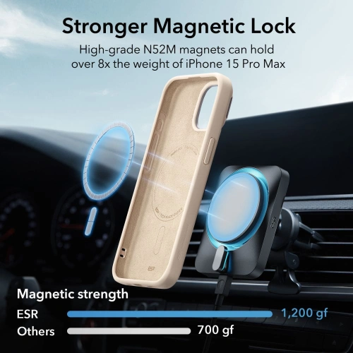 Kup Case ESR Cloud Kickstand HaloLock MagSafe Apple iPhone 15 Pro Max Beige - ESR744 - {ean13} - Sklep Home Screen
