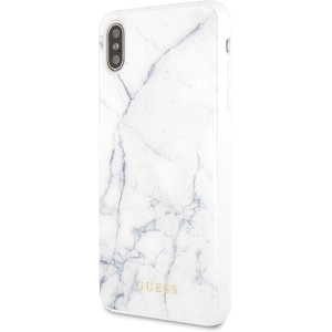 Kup Etui Guess GUHCI65HYMAWH Apple iPhone XS Max biały/white Marble - GUE078WHT - {ean13} - Sklep Home Screen