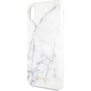 Kup Etui Guess GUHCI65HYMAWH Apple iPhone XS Max biały/white Marble - GUE078WHT - {ean13} - Sklep Home Screen