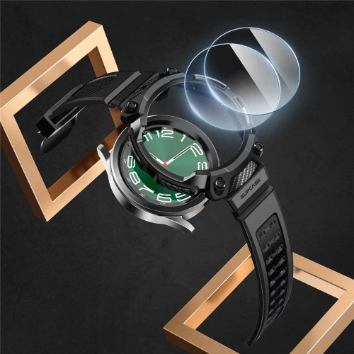 Kup Supcase Samsung Carcasă Unicorn Beetle Pro + 2x sticlă călită Galaxy Watch 6 Classic 47mm negru - SPC404 - {ean13} - Sklep Home Screen