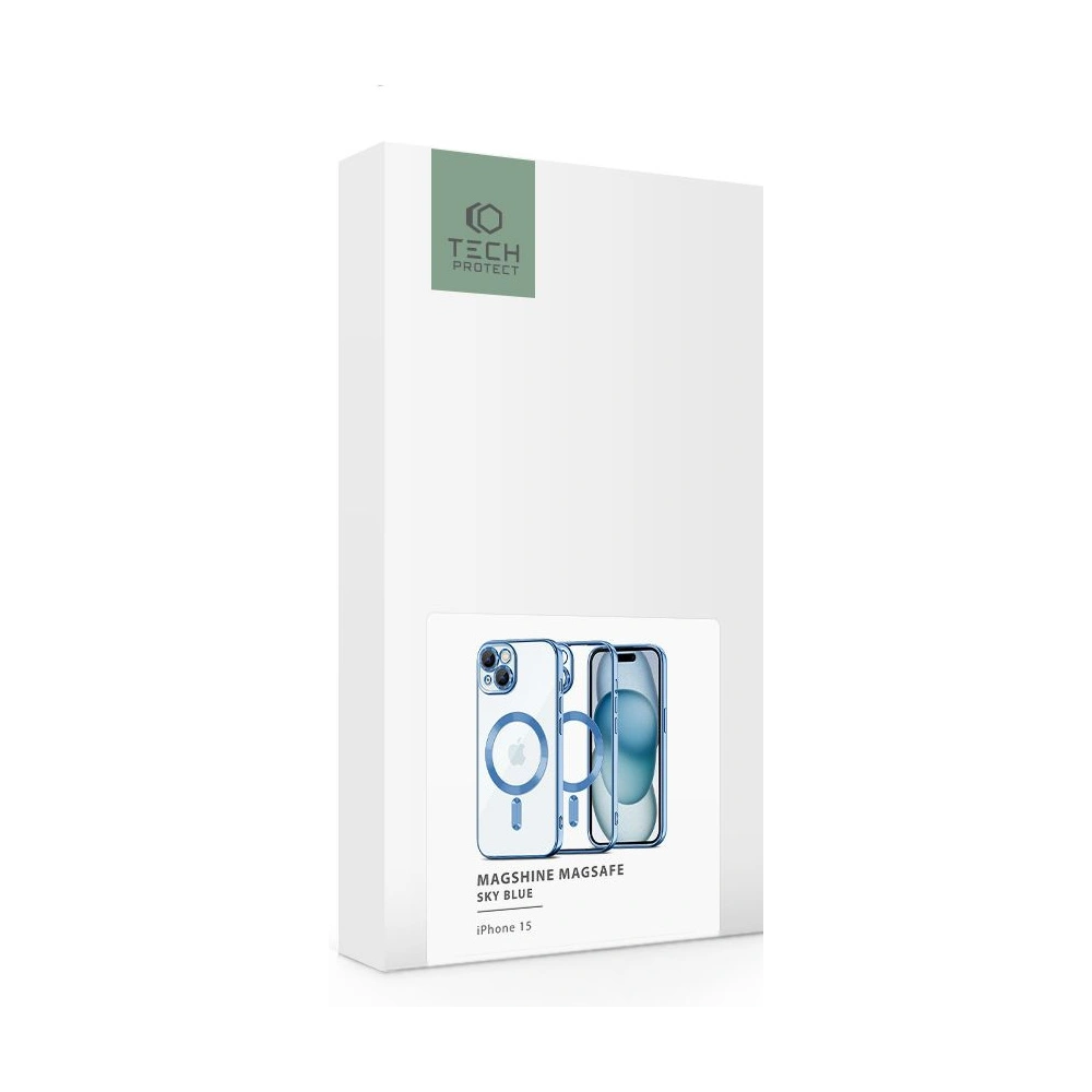 Etui Tech-Protect MagShine MagSafe Apple iPhone 15 Sky Blue