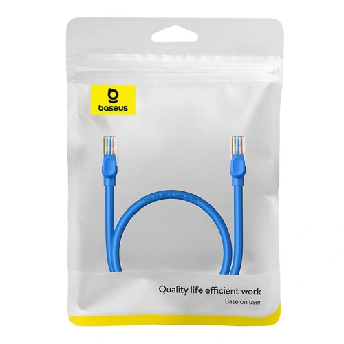 Buy Baseus Ethernet RJ45 Cat.6 1000Mbps network cable 0.5m (blue) - BSU4711 - {ean13} - Home Screen Store Europe