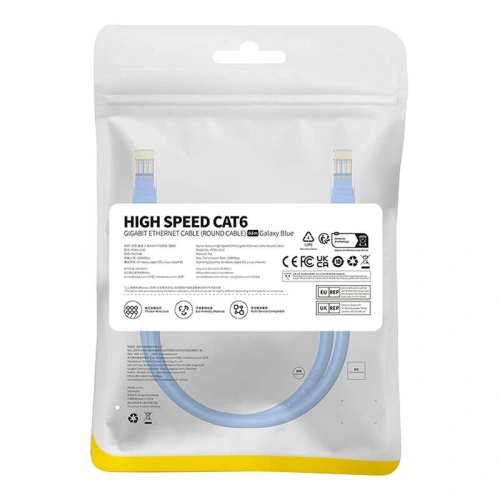 Kup Kabel síťový Baseus Ethernet RJ45 Cat.6 1000Mbps 0,5m (modrý) - BSU4711 - {ean13} - Sklep Home Screen