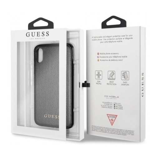 Buy Guess GUHCI65IGLBK iPhone Xs Max black hard case Iridescent - GUE079BLK - {ean13} - Home Screen Store Europe