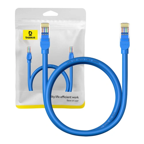 Kup Baseus Cablu de rețea Ethernet RJ45 Cat.6 1000Mbps 1m (albastru) - BSU4712 - {ean13} - Sklep Home Screen