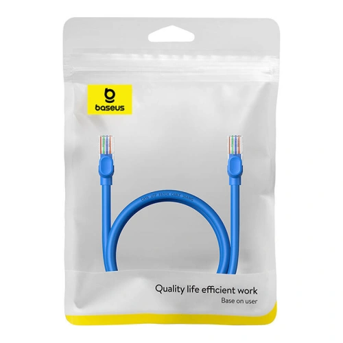 Buy Baseus Ethernet RJ45 Cat.6 1000Mbps network cable 1m (blue) - BSU4712 - {ean13} - Home Screen Store Europe