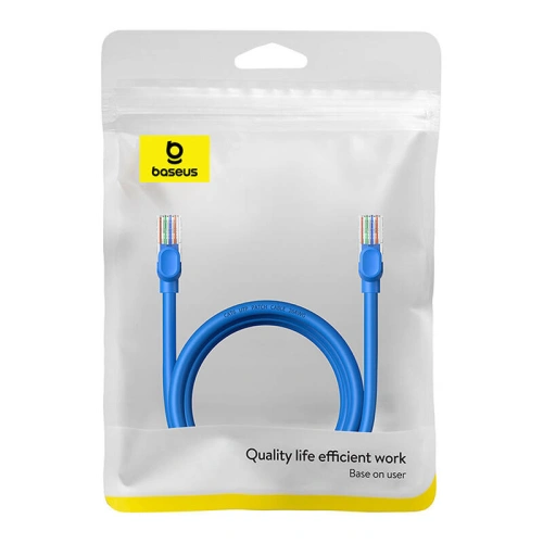 Buy Baseus Ethernet RJ45 Cat.6 1000Mbps network cable 2m (blue) - BSU4713 - {ean13} - Home Screen Store Europe