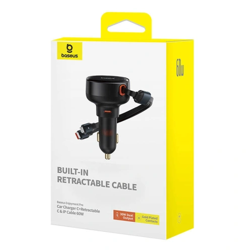 Kup Autós töltő Baseus Enjoyment USB-C USB-C / Lightning kábellel 60 W (fekete) - BSU4717 - {ean13} - Sklep Home Screen