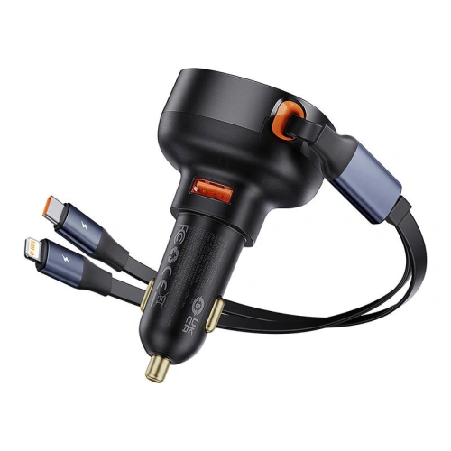 Kup Autós töltő Baseus Enjoyment USB-A USB-C / Lightning 60 W (fekete) - BSU4718 - {ean13} - Sklep Home Screen