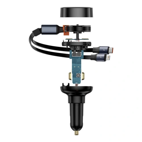 Kup Auto-Ladegerät Baseus Enjoyment USB-A mit USB-C / Lightning Kabel 60 W (schwarz) - BSU4718 - {ean13} - Sklep Home Screen