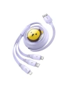 Buy Baseus USB-A / USB-C, USB-A, Lightning 3.5A 3-in-1 cable 1.1m (purple) - BSU4720 - {ean13} - Home Screen Store Europe
