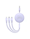 Buy Baseus USB-A / USB-C, USB-A, Lightning 3.5A 3-in-1 cable 1.1m (purple) - BSU4720 - {ean13} - Home Screen Store Europe