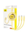 Kábel 3w1 Baseus USB-A / USB-C, USB-A, Lightning 3,5A 1.1m (sárga)