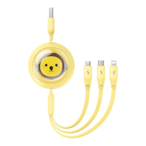 Kup Kabel 3w1 Baseus USB-A / USB-C, USB-A, Lightning 3,5A 1.1m (žlutý) - BSU4721 - {ean13} - Sklep Home Screen