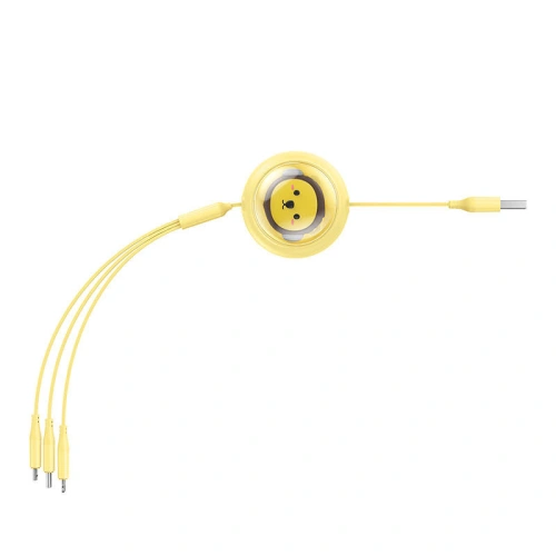 Kup Kabel 3w1 Baseus USB-A / USB-C, USB-A, Lightning 3,5A 1.1m (żółty) - BSU4721 - {ean13} - Sklep Home Screen