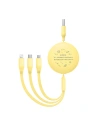 Kup Kábel 3w1 Baseus USB-A / USB-C, USB-A, Lightning 3,5A 1.1m (sárga) - BSU4721 - {ean13} - Sklep Home Screen