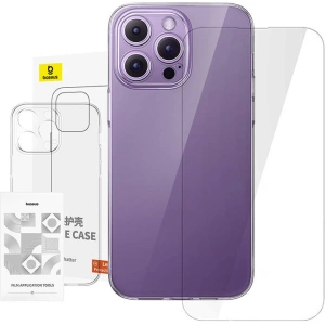 Baseus Apple Carcasă + sticlă călită iPhone 14 Pro Max