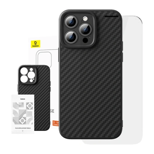 Kup Case Baseus synthetische Faser + gehärtetes Glas Apple iPhone 15 Pro - BSU4730 - {ean13} - Sklep Home Screen