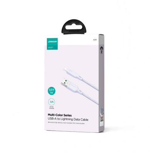 Buy Joyroom Multi-Color Series SA34-AL3 USB-A / Lightning 3A cable 1m purple - JYR788 - {ean13} - Home Screen Store Europe