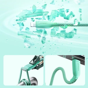 Joyroom Multi-Color Series SA34-AL3 USB-A / Lightning 3A cable 1m green