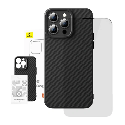 Kup Case Baseus Synthetische Faser + gehärtetes Glas Apple iPhone 15 Pro Max - BSU4731 - {ean13} - Sklep Home Screen