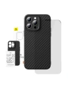 Baseus Apple Caz fibra sintetica + sticlă călită iPhone 15 Pro Max