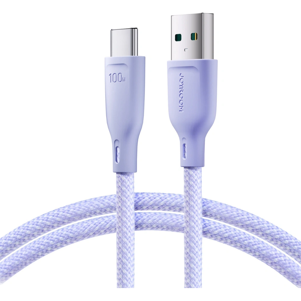Kabel Joyroom Multi-Color Series SA34-AC6 USB-A / USB-C 100W 1m fioletowy