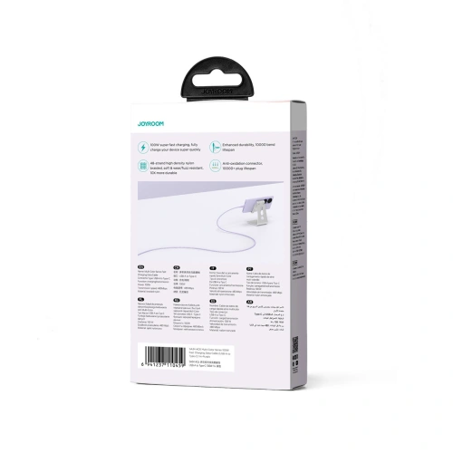 Kup Kabel Joyroom Multi-Color Series SA34-AC6 USB-A / USB-C 100W 1m fialový - JYR793 - {ean13} - Sklep Home Screen