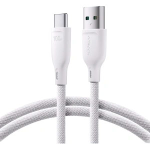 Joyroom Cablu Multi-Color Series SA34-AC6 USB-A / USB-C 100W 1m alb