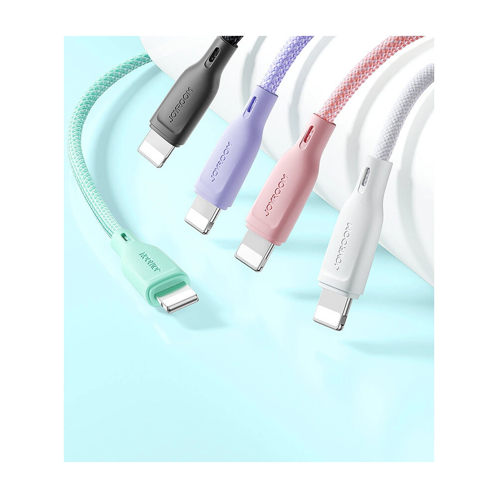 Kabel Joyroom Multi-Color Series SA34-AC6 USB-A / USB-C 100W 1m biały