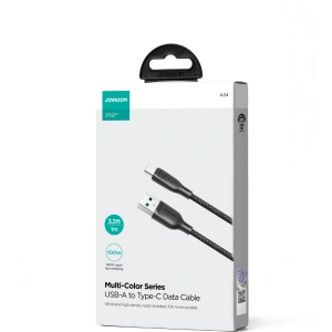 Kabel Joyroom Multi-Color Series SA34-AC6 USB-A / USB-C 100W 1m černý