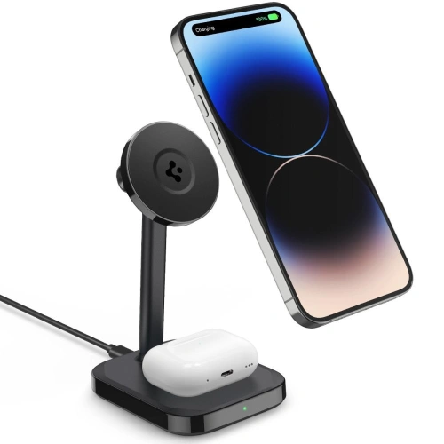 Kup Indukční nabíječka Spigen PF2100 ArcField MagFit Dual Wireless Charger Black + kabel USB-C 2m - SPN3180 - {ean13} - Sklep Home Screen