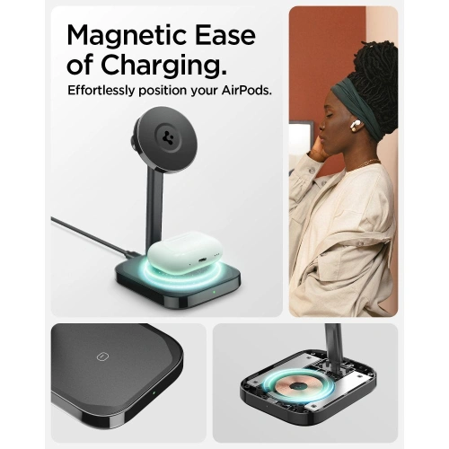 Kup Indukční nabíječka Spigen PF2100 ArcField MagFit Dual Wireless Charger Black + kabel USB-C 2m - SPN3180 - {ean13} - Sklep Home Screen