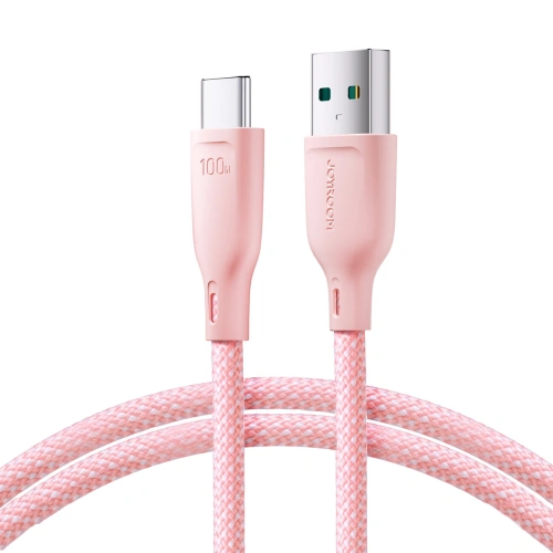 Kup Kábel Joyroom Multi-Color Series SA34-AC6 USB-A / USB-C 100W 1m rózsaszín - JYR797 - {ean13} - Sklep Home Screen