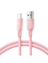 Kábel Joyroom Multi-Color Series SA34-AC6 USB-A / USB-C 100W 1m rózsaszín