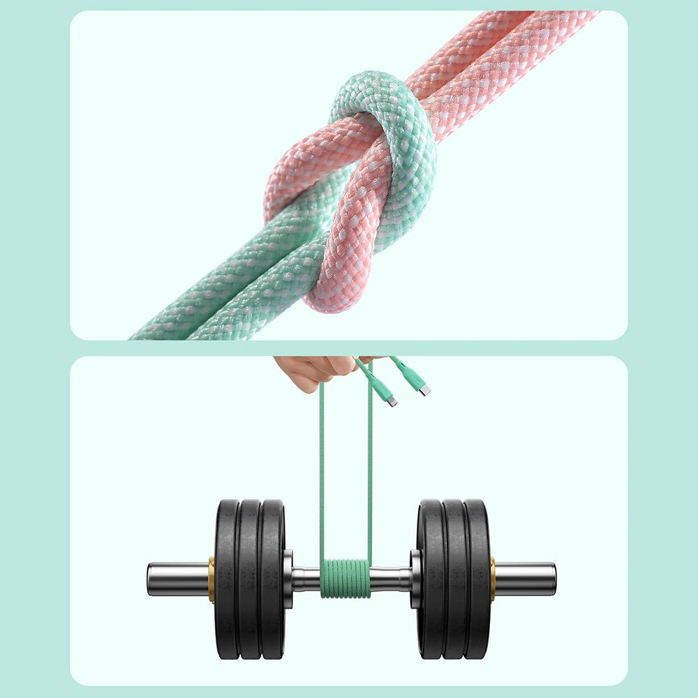 Kabel Joyroom Multi-Color Series SA34-AC6 USB-A / USB-C 100W 1m różowy